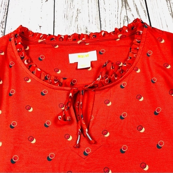 Anthropologie MAEVE Jacquin Lace Sleeve Top - Picture 8 of 13